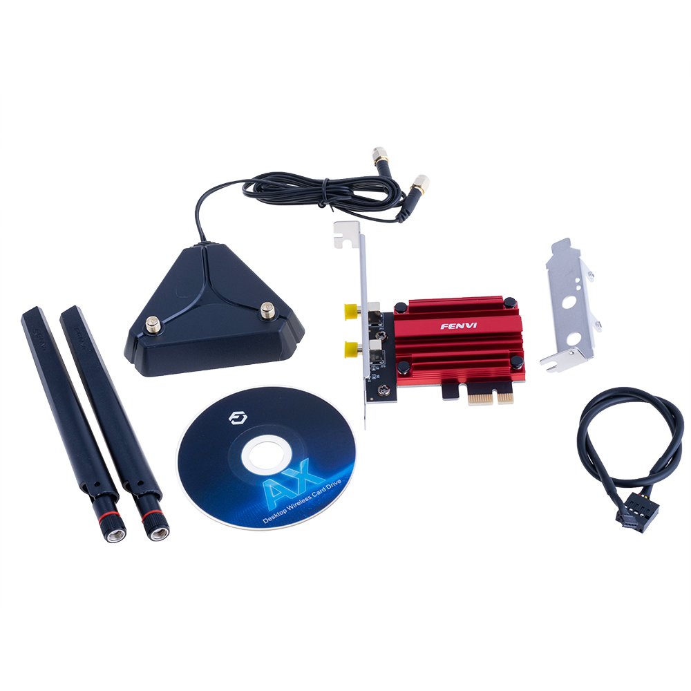 PCI-E WiFi6E 2.4/5/6GHz AX210NGW + Bluetooth 5.3 для Win10/Win11 (FenVi) PCI-E WiFi6E 2.4/5/6GHz AX210NGW + Bluetooth 5.3 для Win10/Win11 (FenVi)