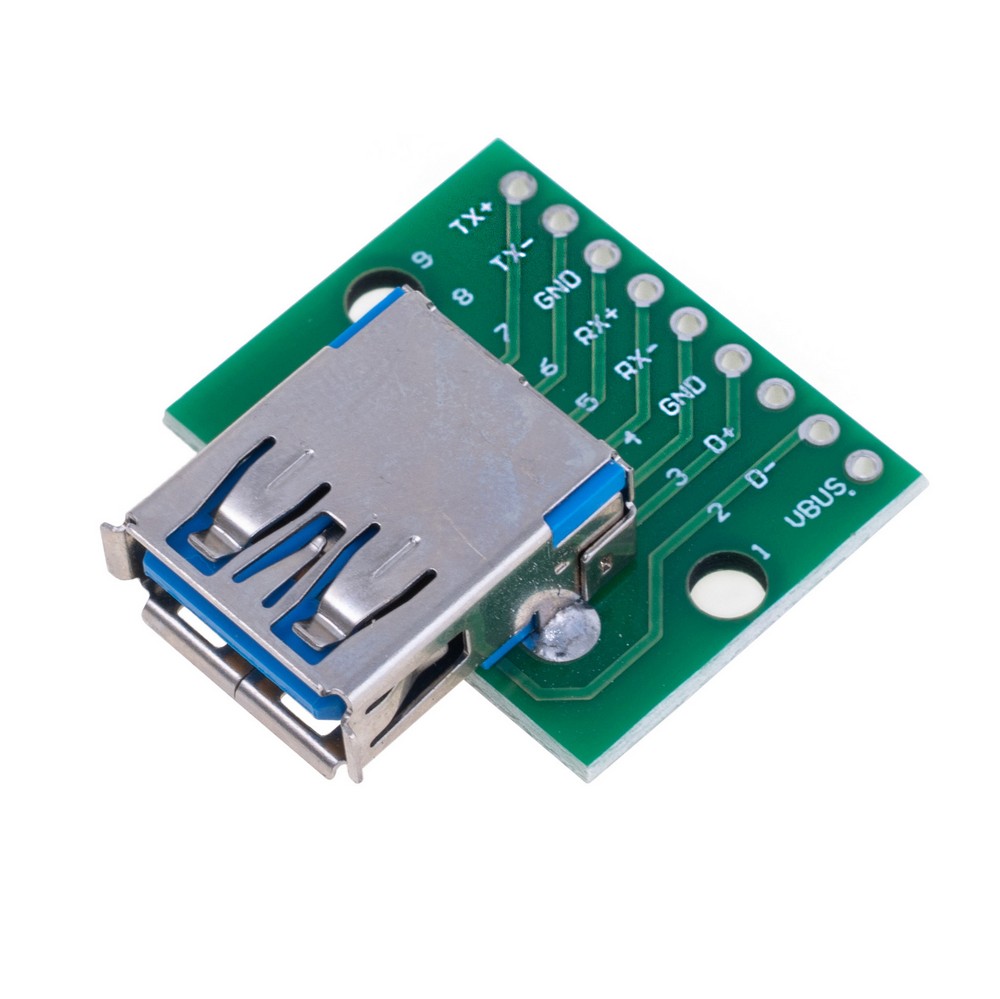 Adaptermodul USB-A 3.0 Female auf Platine, 9 pin Adaptermodul USB-A 3.0 Female auf Platine, 9 pin