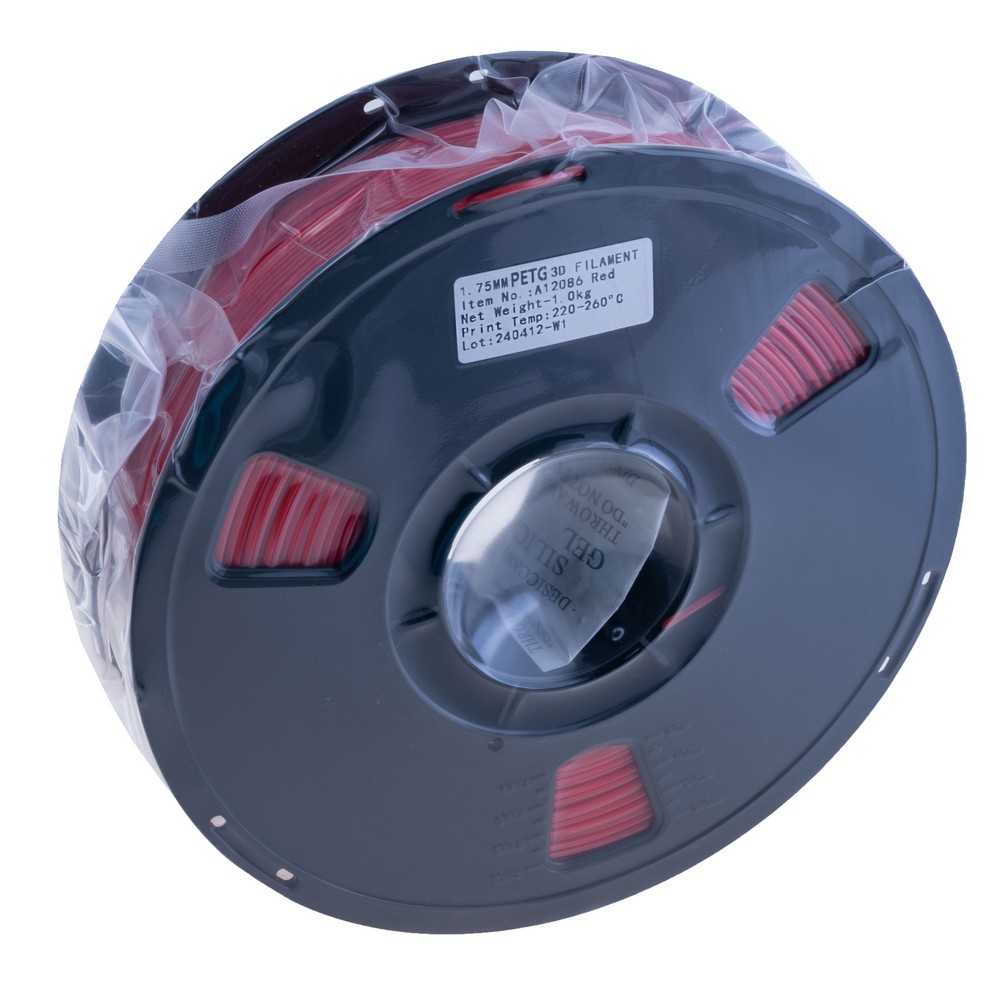 PETG пластик для 3D друку 1,75 мм червоний 1кг, twotrees PETG пластик для 3D друку 1,75 мм червоний 1кг, twotrees