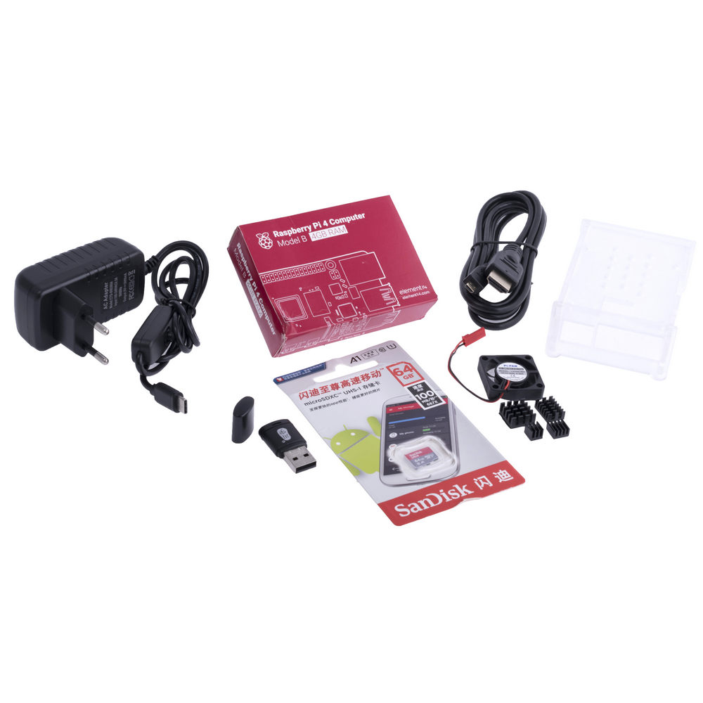 Raspberry Pi 4GB Model B + набор (корпус, радиаторы, вентилятор, SD, HDMI, БП) Raspberry Pi 4GB Model B + набор (корпус, радиаторы, вентилятор, SD, HDMI, БП)