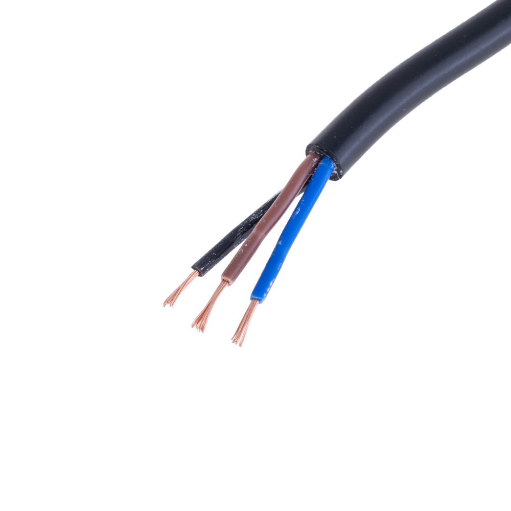 Провід круглий 3 x багатожильний в чорній оболонці 25AWG (PVC, 12/0.14/AS) Blue, Black, Brown Провід круглий 3 x багатожильний в чорній оболонці 25AWG (PVC, 12/0.14/AS) Blue, Black, Brown
