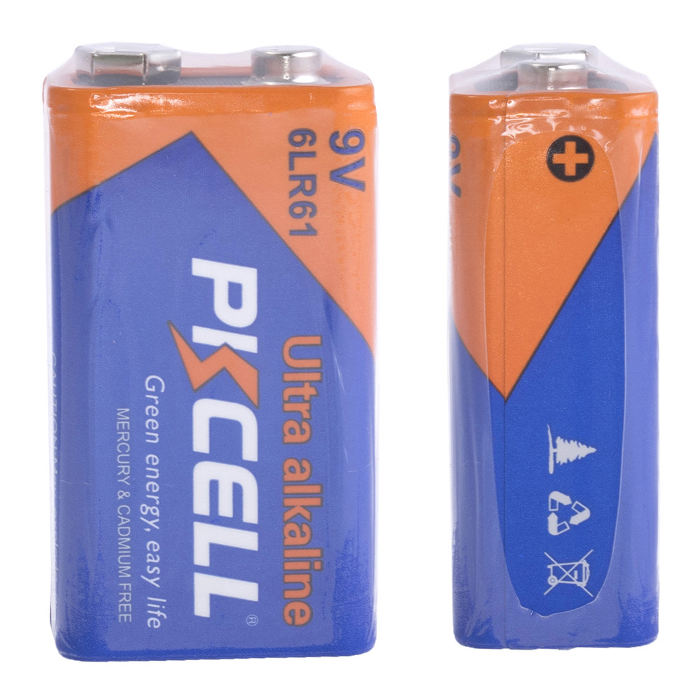 Батарейка щелочная, 6LR61 ("крона"), 9V, PKCELL