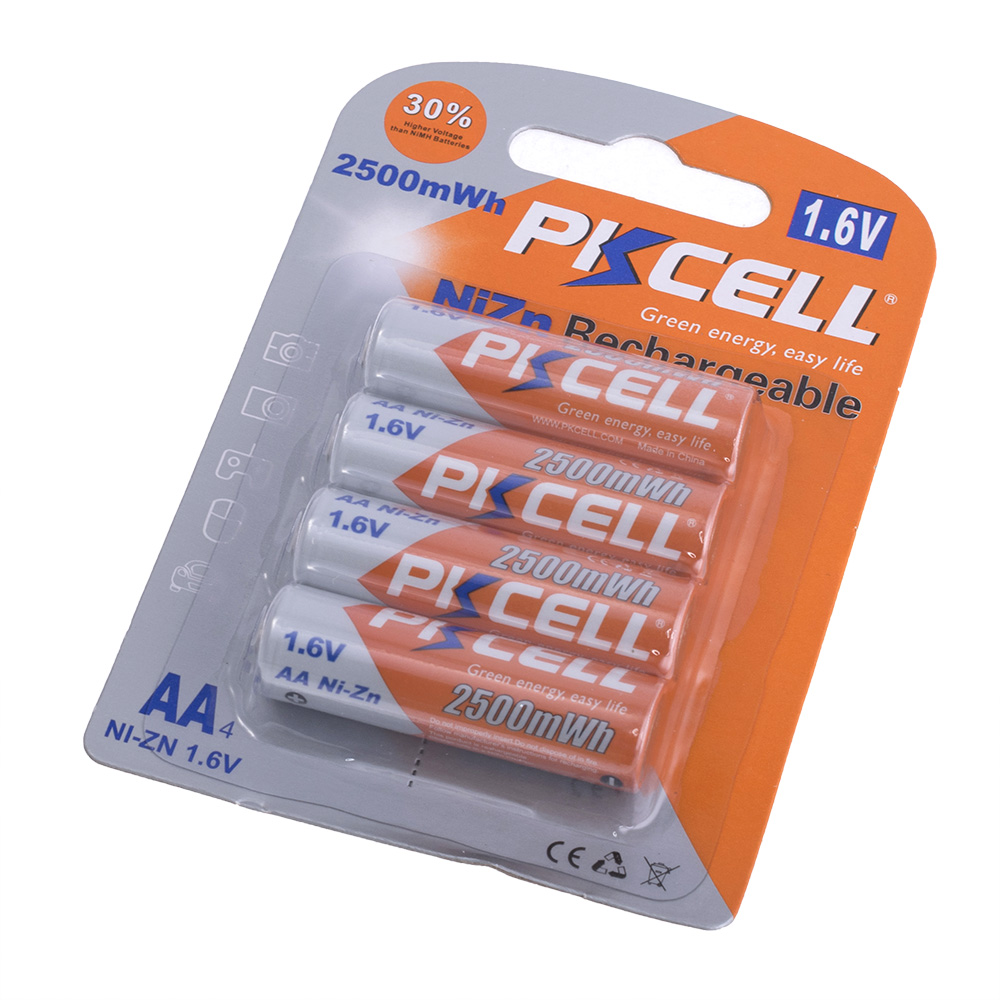 Аккумулятор PKCELL AA 4шт (1.6V, 2500mWh) NiZn Аккумулятор PKCELL AA 4шт (1.6V, 2500mWh) NiZn