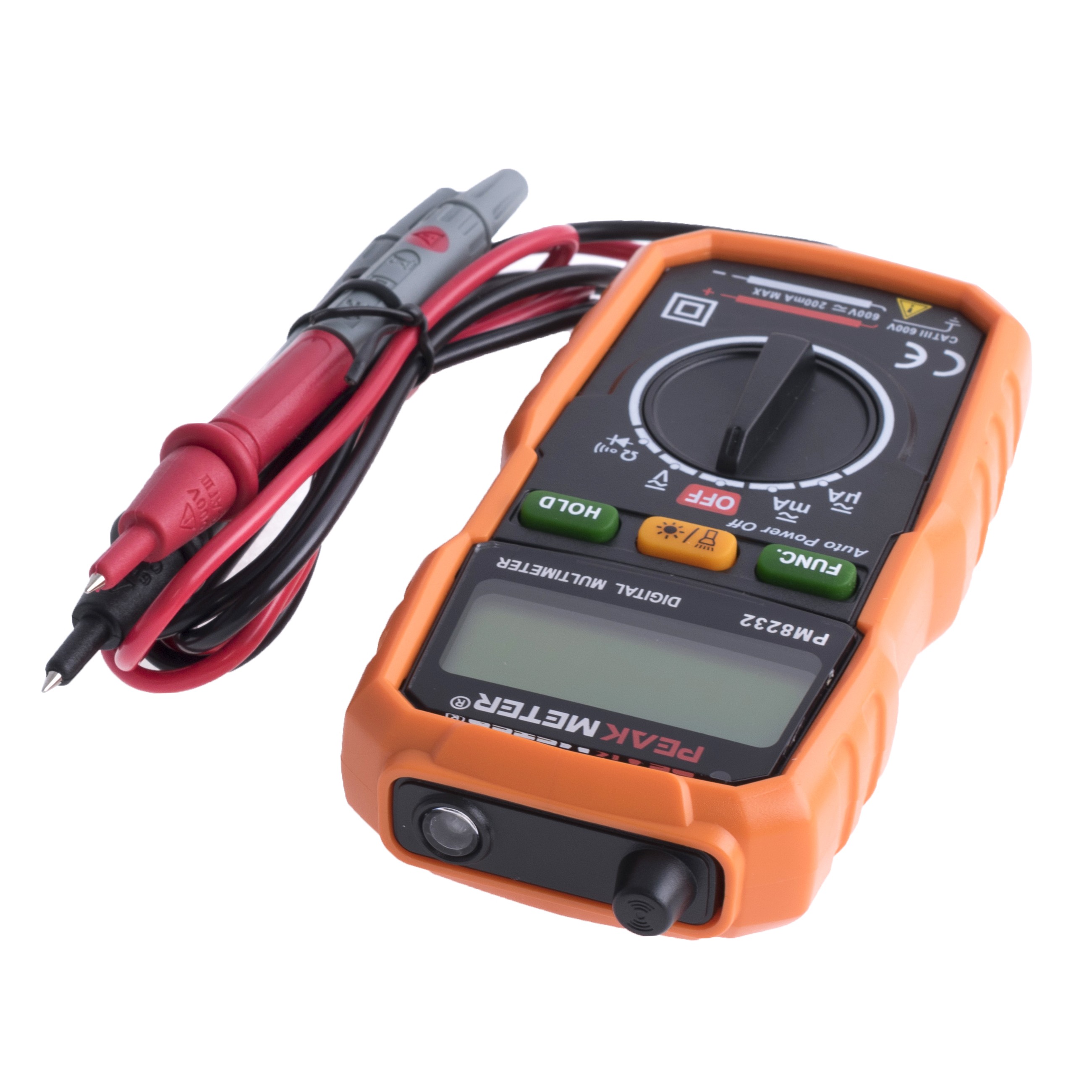 PM8232 Peakmeter Mini Digital Multimeter Auto-ranging NCV Lichtquelle robust