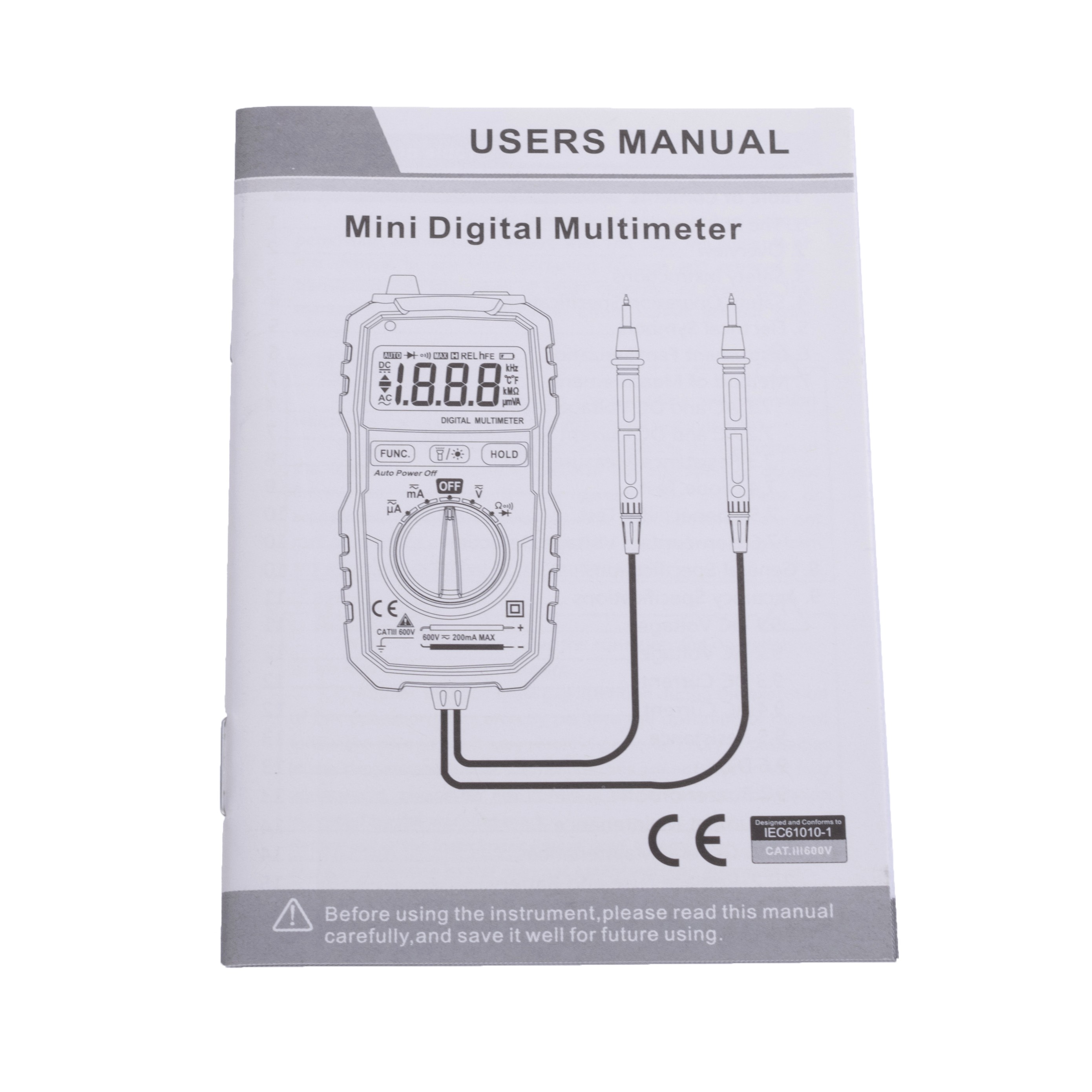 PM8232 Peakmeter Mini Digital Multimeter Auto-ranging NCV Lichtquelle robust