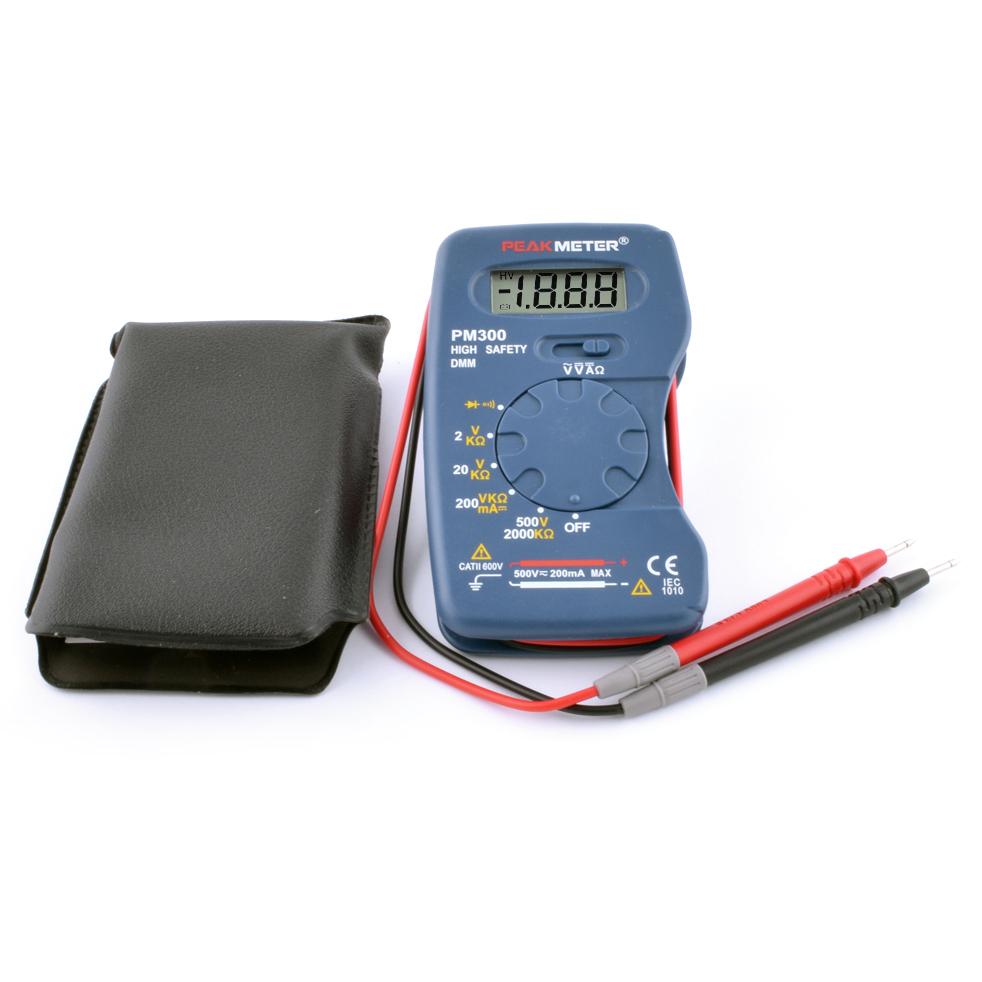 M300 Mini Digital Taschenmultimeter Peakmeter Notwendigste Funktionen 110g