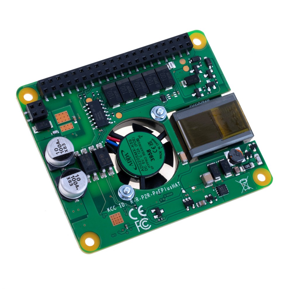 Модуль PoE живлення Raspberry Pi PoE+ HAT для Pi 4 B та Pi 3B+ SC1022 Модуль PoE живлення Raspberry Pi PoE+ HAT для Pi 4 B та Pi 3B+ SC1022