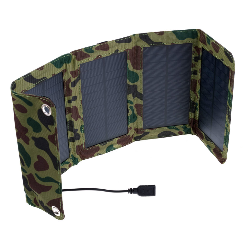 Tragbares Ladegerat mit Solarbatterie USB 5,5V 7W Tragbares Ladegerat mit Solarbatterie USB 5,5V 7W