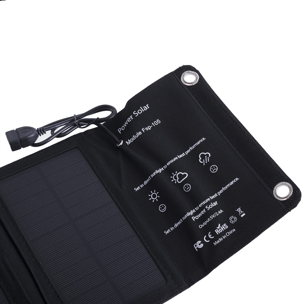 Портативное зарядное устройство 10W 5V на солнечных модулях (FSP-105)