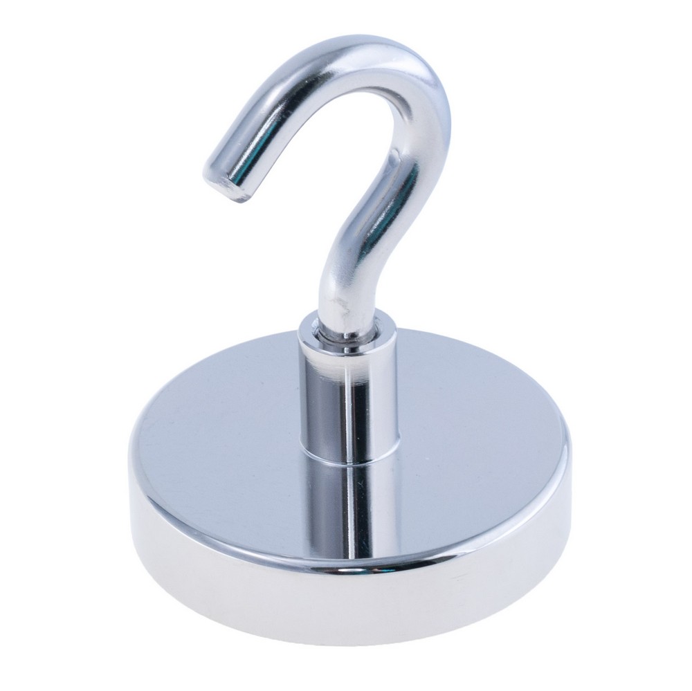 Магніт Pot Magnet with hook, N38, Ni coating, Magnetized, NE55