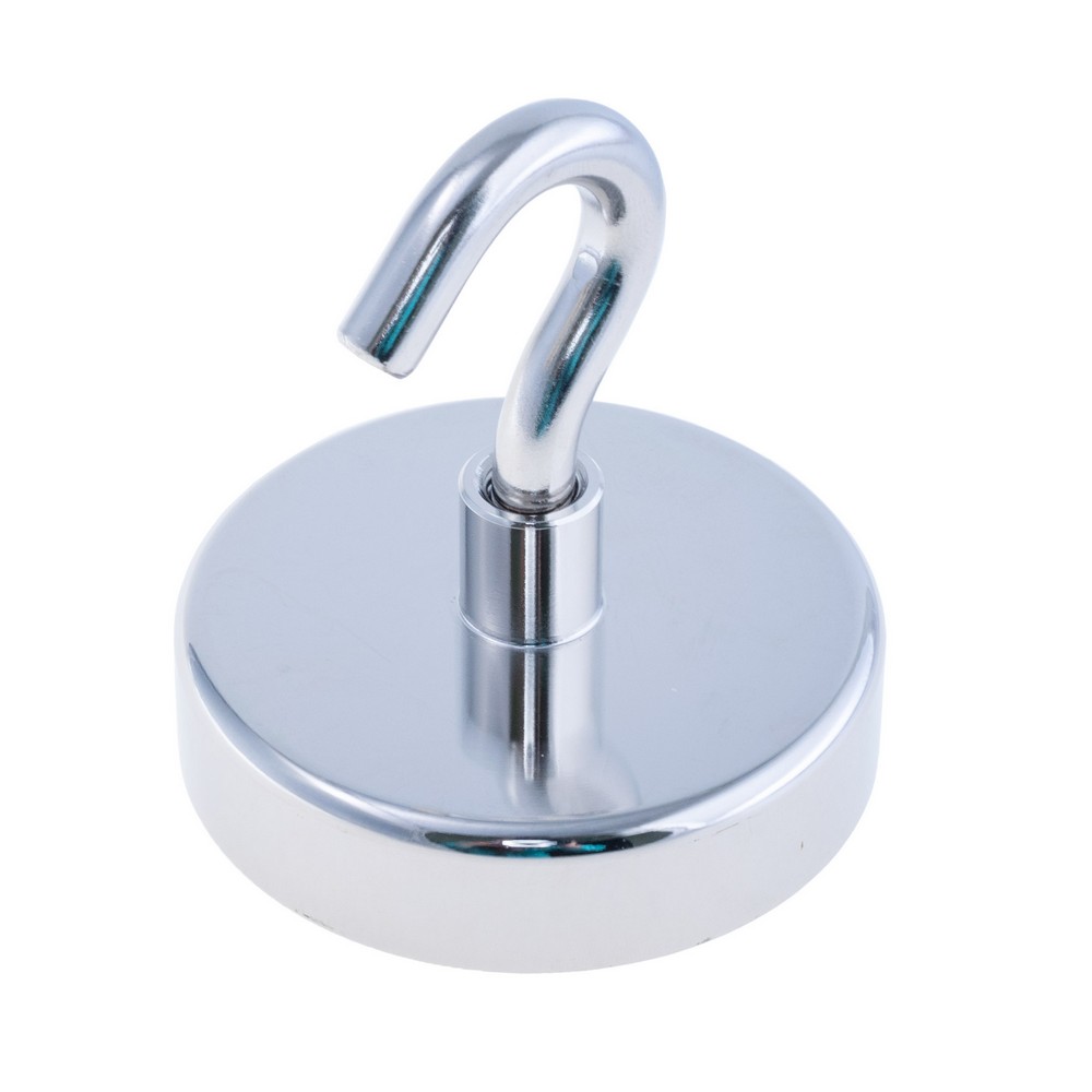 Магніт Pot Magnet with hook, N38, Ni coating, Magnetized, NE60