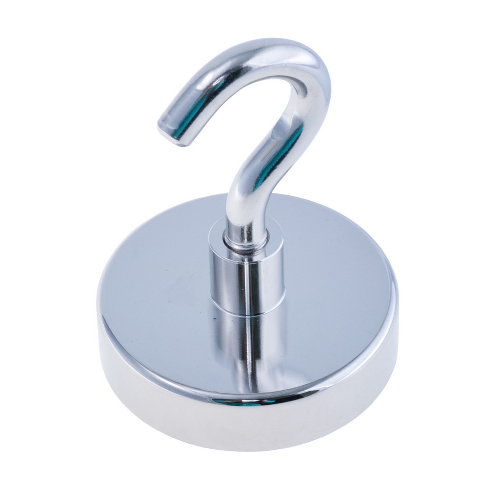 Магніт Pot Magnet with hook, N38, Ni coating, Magnetized, NE70