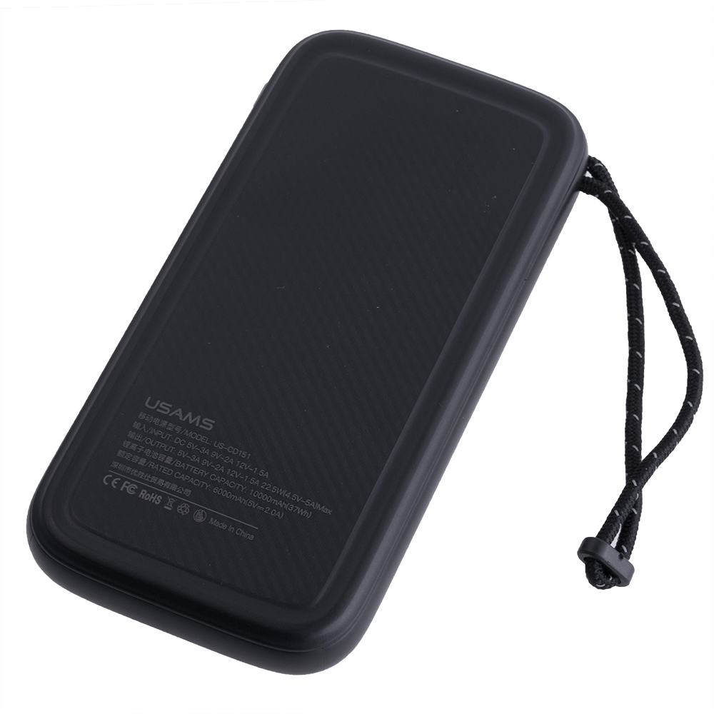 Power Bank 10000mAh 37Wh (Rated Capacity: 6000mAh) US-CD151 PB56 PD3.0 +QC3.0 черный (USAMS)