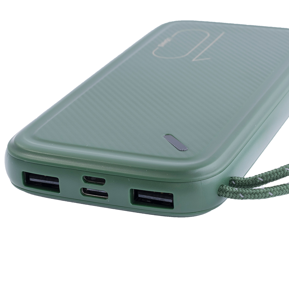 Power Bank 10000mAh 37Wh (Rated Capacity: 6000mAh) US-CD150 PB56 темно зеленый (USAMS)