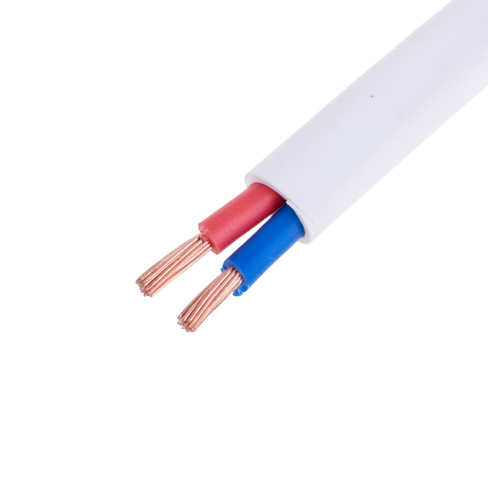 Провід плоский 2x2.5mm² багатожильний в білій оболонці 14AWG (PVC, 2 x 77xD0.2mm) чорний, червоний Провід плоский 2x2.5mm² багатожильний в білій оболонці 14AWG (PVC, 2 x 77xD0.2mm) чорний, червоний