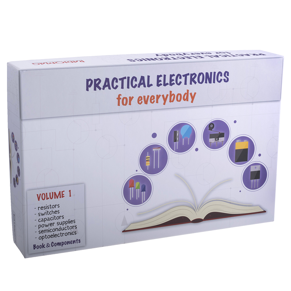 The learning package "Practical Electronics for everybody vol.1" + experiments Englisch