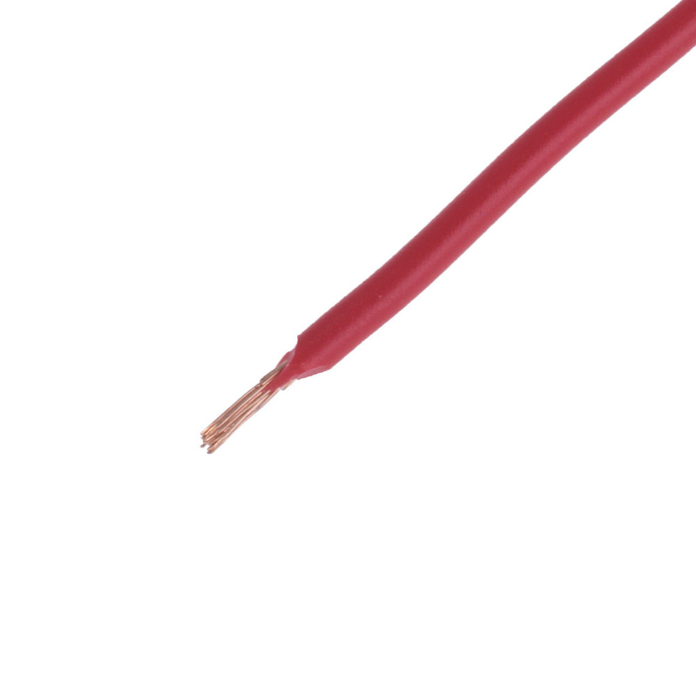 Провод многожильный 0,12мм2 (7xD0,15мм, медь) красный, PVC (AVR0.12-7/0.15-CU-R)