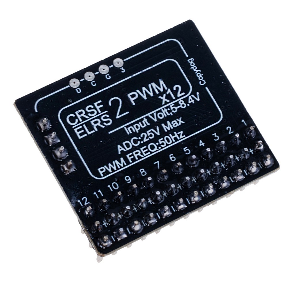 CRSF/ELR-zu-PWM-Wandler, 12 Kanäle