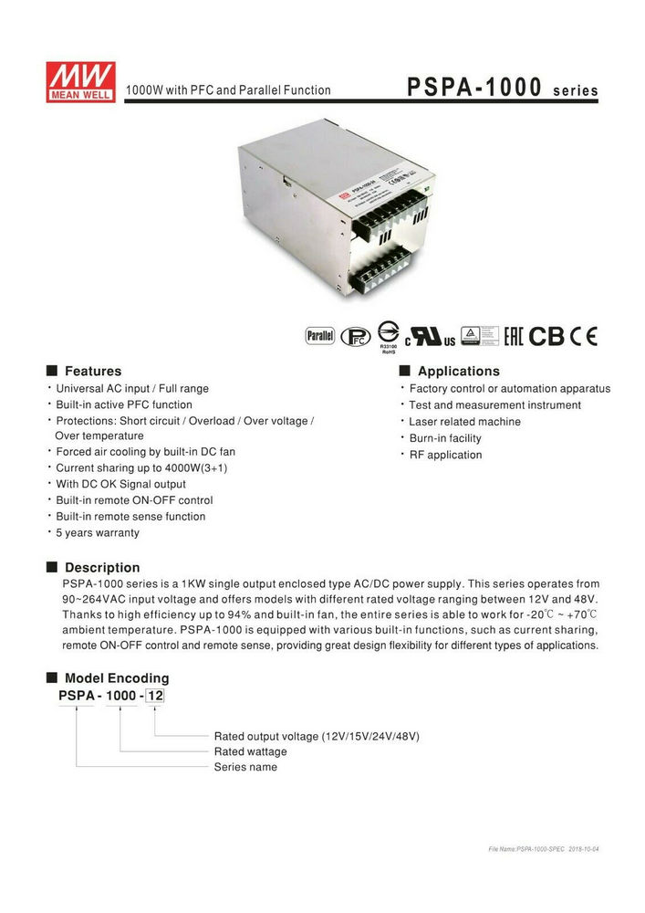 PSPA-1000-12 PSPA-1000-12