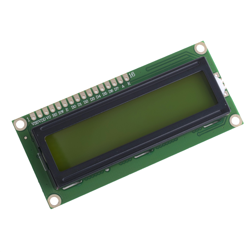 QC1602A 16x2 Character LCD Display желтая подсветка (на контроллере HD44780) QC1602A 16x2 Character LCD Display желтая подсветка (на контроллере HD44780)