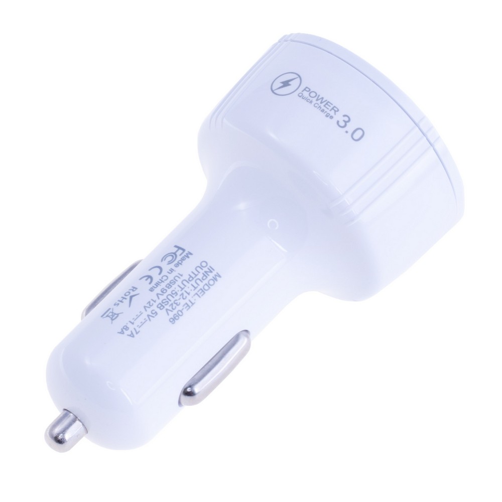 Універсальний зарядний пристрій QC3.0 4порта: 5V / 2.1A 1Порт: 9V-12V / 1.8A (4 порти USB / білий) TE-096