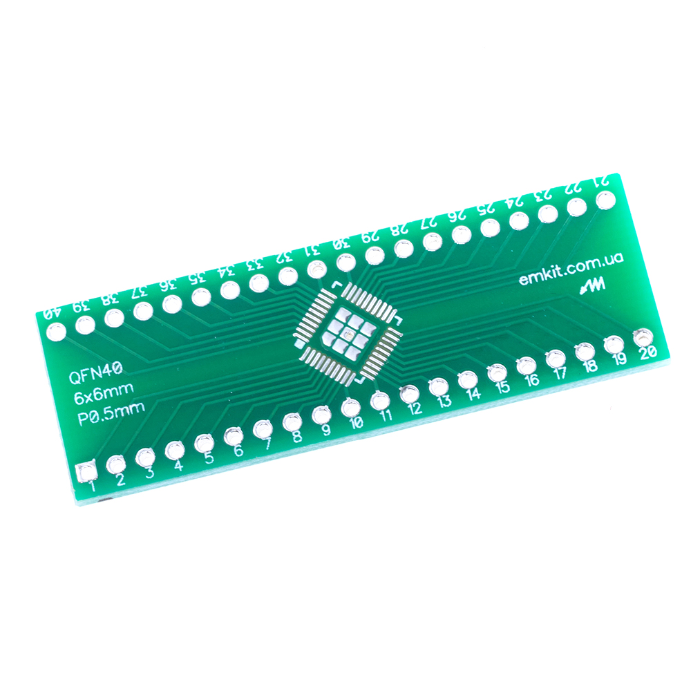 Плата перехідник QFN40_0.5/0.4mm Плата перехідник QFN40_0.5/0.4mm