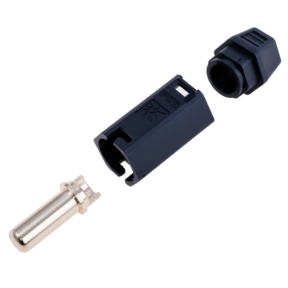 QS10H роз'єм (QS,  тато, чорний, під пайку)