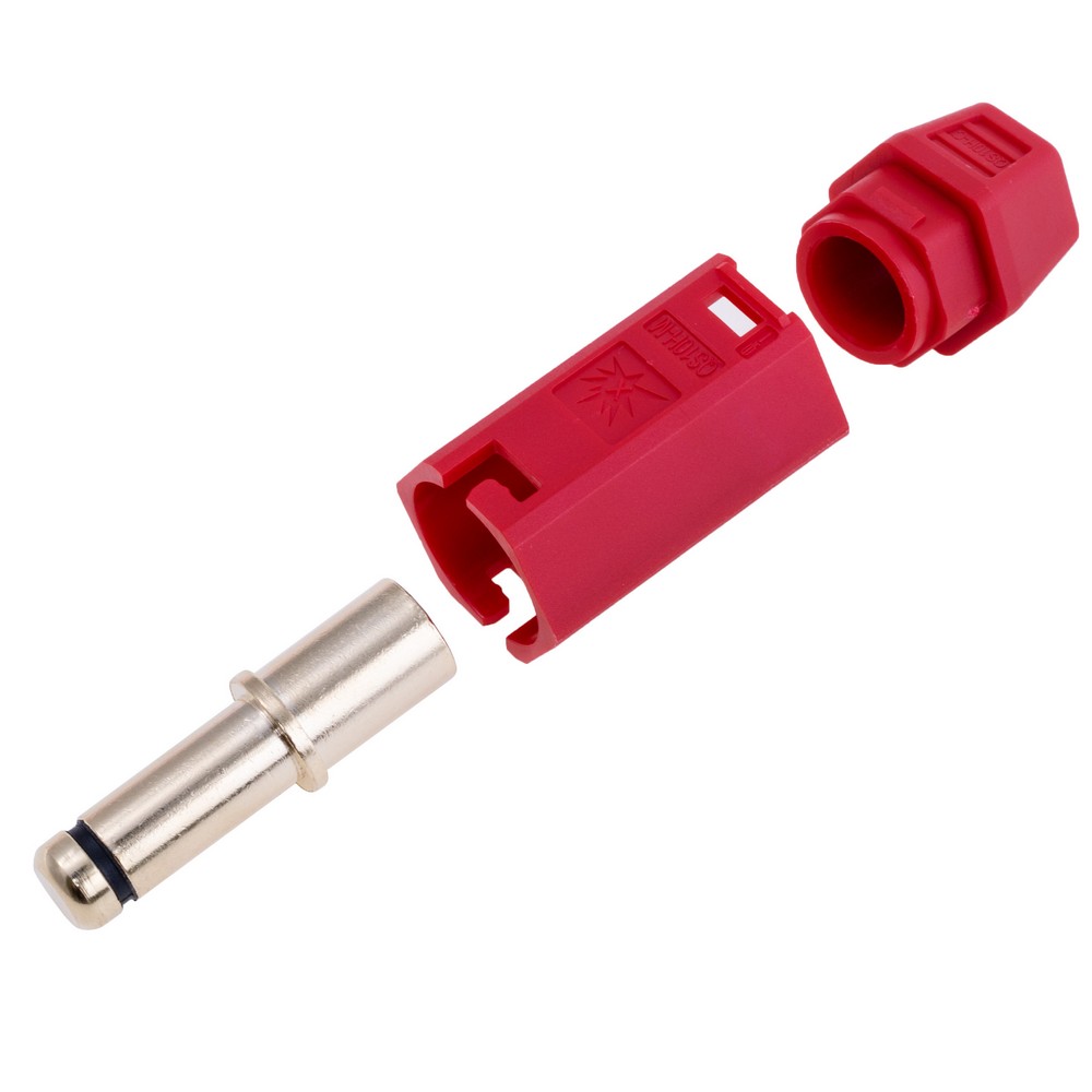 QS10H роз'єм (QS, тато, червоний, під обжим)