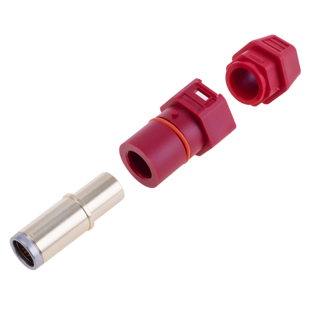 QS12H роз'єм (QS, мама, червоний, під обжим)