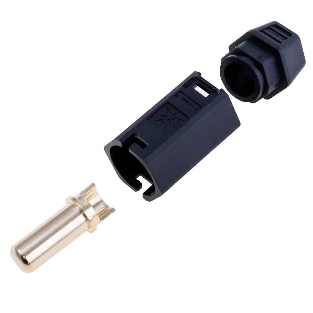 QS12H роз'єм (QS,  тато, чорний, під пайку)