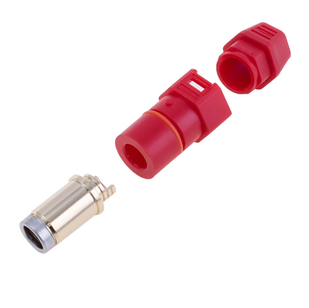 QS6H роз'єм (QS,  мама, червоний, під пайку)