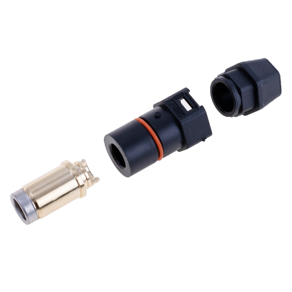 QS6H роз'єм (QS,  мама, чорний, під пайку)