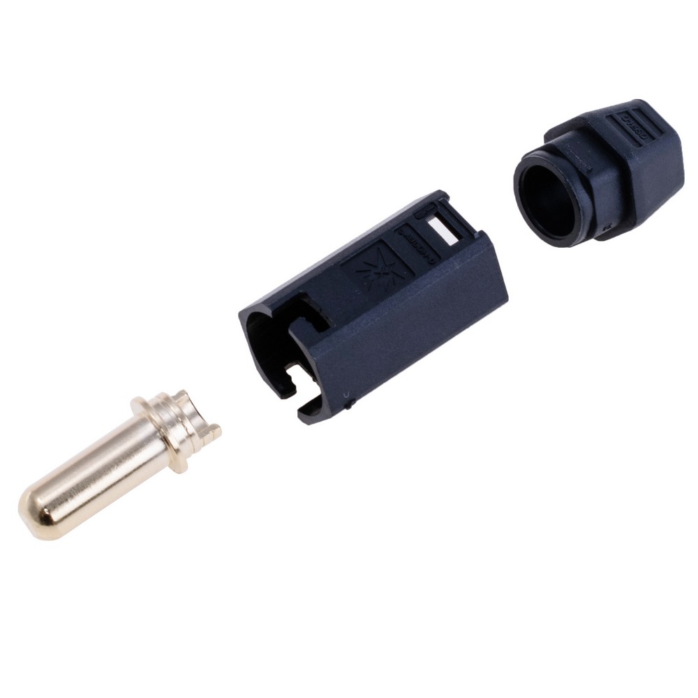 QS6H роз'єм (QS,  тато, чорний, під пайку)