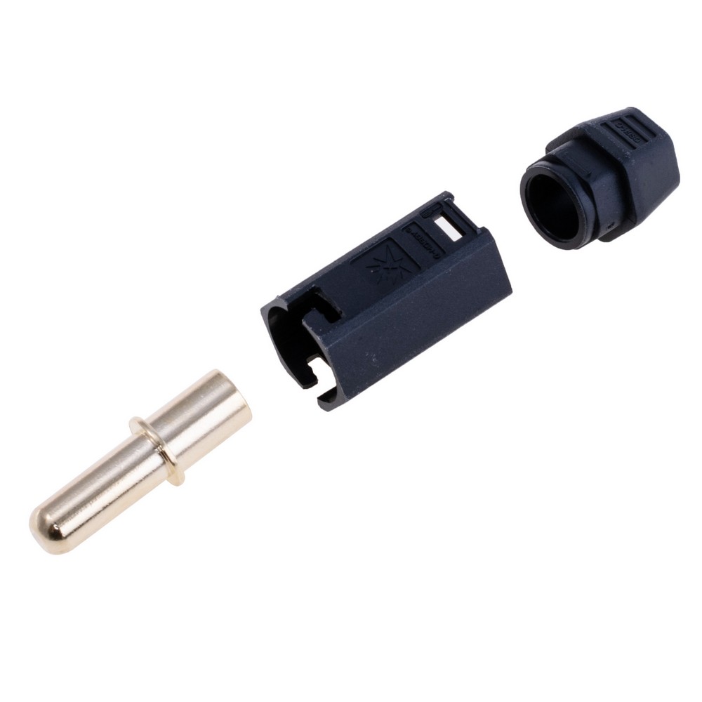 QS6H роз'єм (QS,  тато, чорний, під обжим)