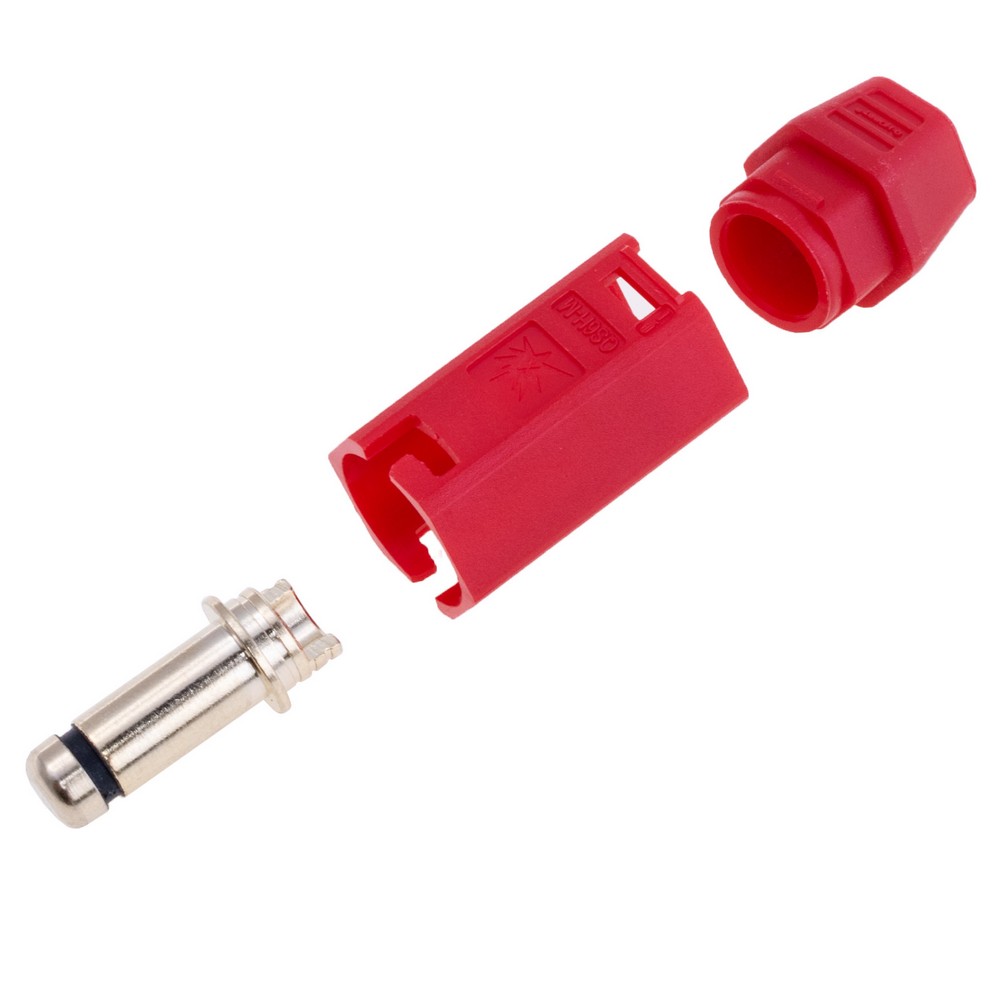 QS6H роз'єм (QS,  тато, червоний, під пайку)