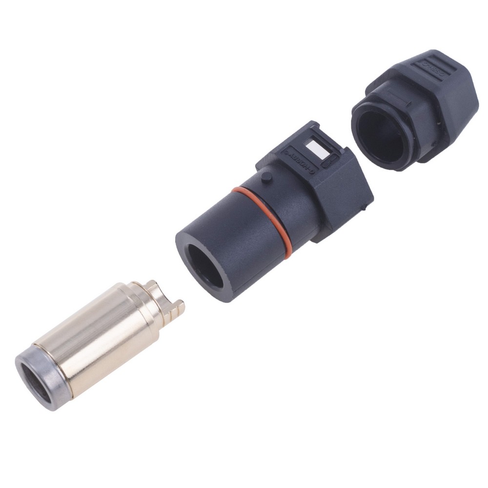 QS8H роз'єм (QS,  мама, чорний, під пайку)