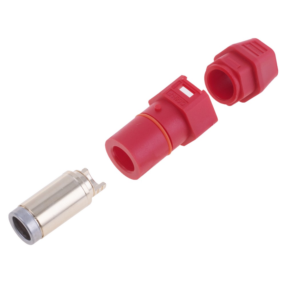 QS8H роз'єм (QS,  мама, червоний, під пайку)