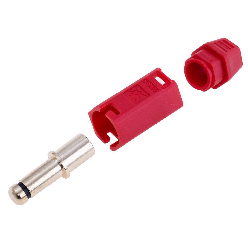 QS8H роз'єм (QS,  тато, червоний, під обжим)