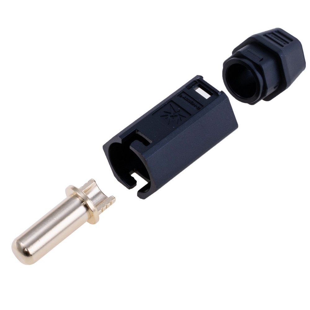 QS8H роз'єм (QS,  тато, чорний, під пайку)