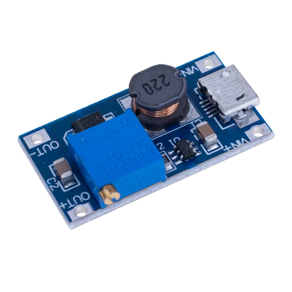 Регульований DC-DC Step-Up модуль живлення MT3608 (micro)