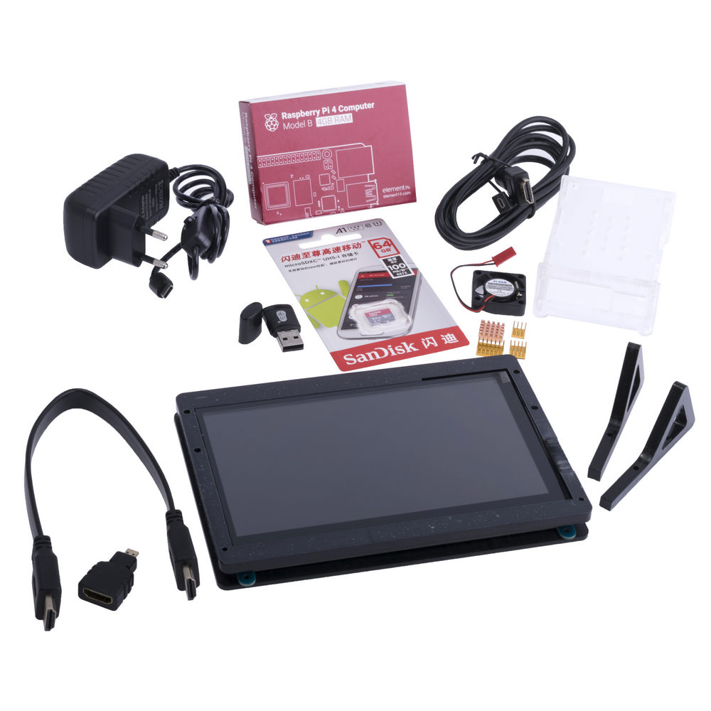 Raspberry Pi 4GB Model B + набор (корпус, радиаторы, вентилятор, SD, LCD, HDMI, БП) Raspberry Pi 4GB Model B + набор (корпус, радиаторы, вентилятор, SD, LCD, HDMI, БП)