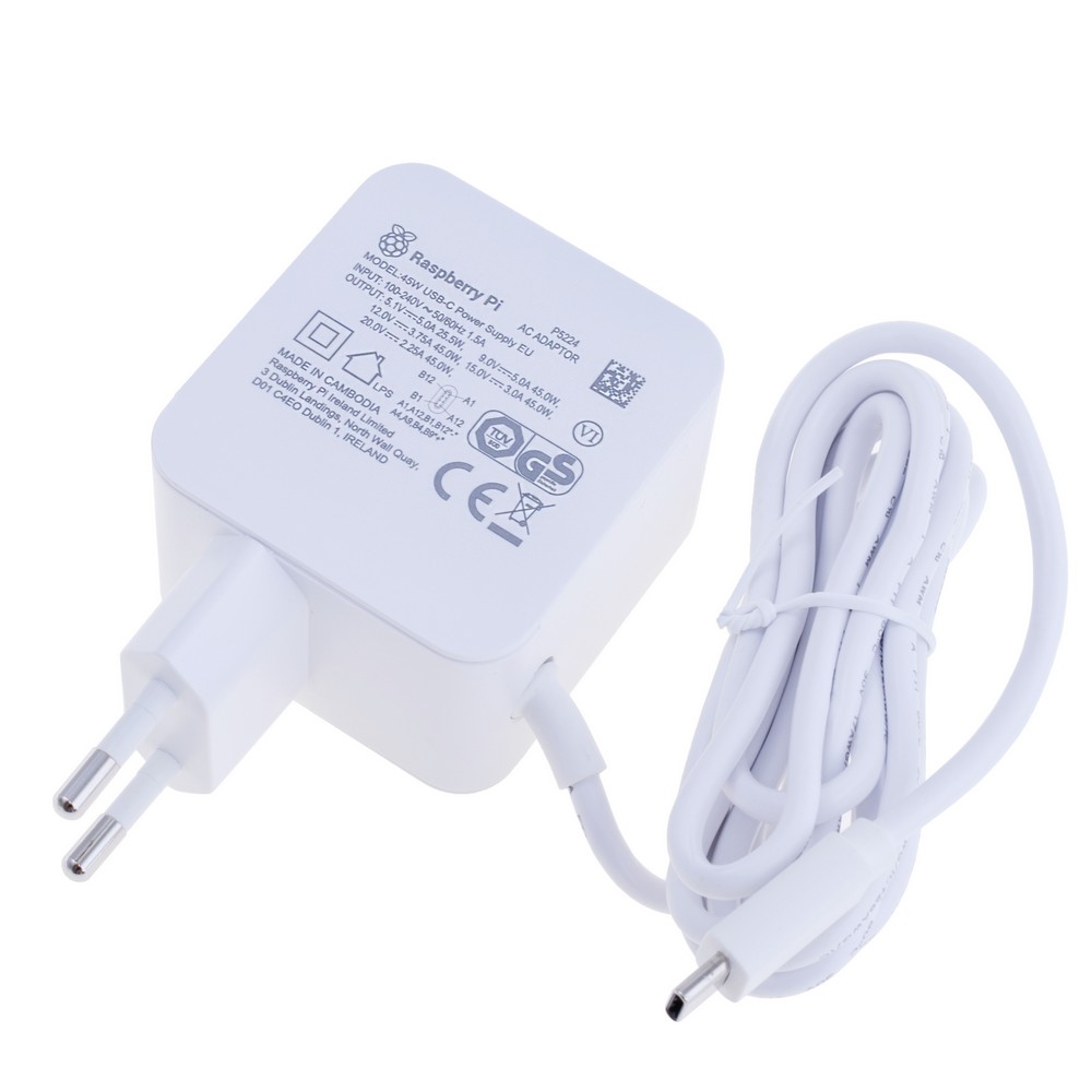 Блок живлення RASPBERRY PI 45W USB-C PD Блок живлення RASPBERRY PI 45W USB-C PD