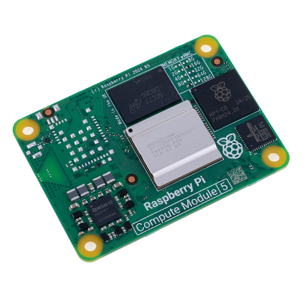 Raspberry Pi Compute Module 5 "CM5", 16GB RAM/16GB eMMC, ohne Wi-Fi CM5016016