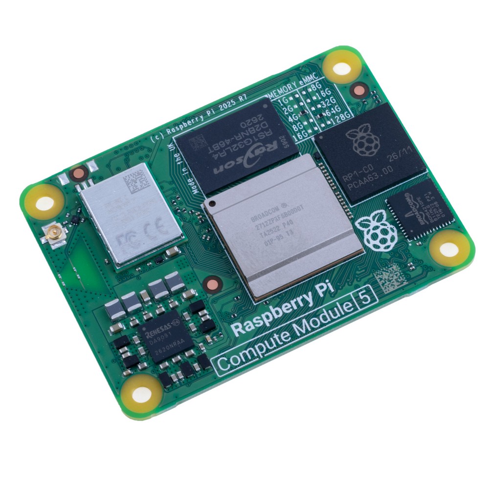 Raspberry Pi Compute Module 5 "CM5" 4GB RAM/64GB eMMC, Wi-Fi, CM5104064 Raspberry Pi Compute Module 5 "CM5" 4GB RAM/64GB eMMC, Wi-Fi, CM5104064