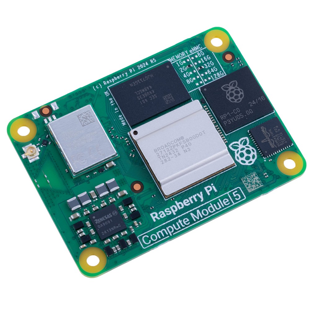 Raspberry Pi Compute Module 5 "CM5" 2GB RAM/32GB eMMC, Wi-Fi, CM5102032 Raspberry Pi Compute Module 5 "CM5" 2GB RAM/32GB eMMC, Wi-Fi, CM5102032