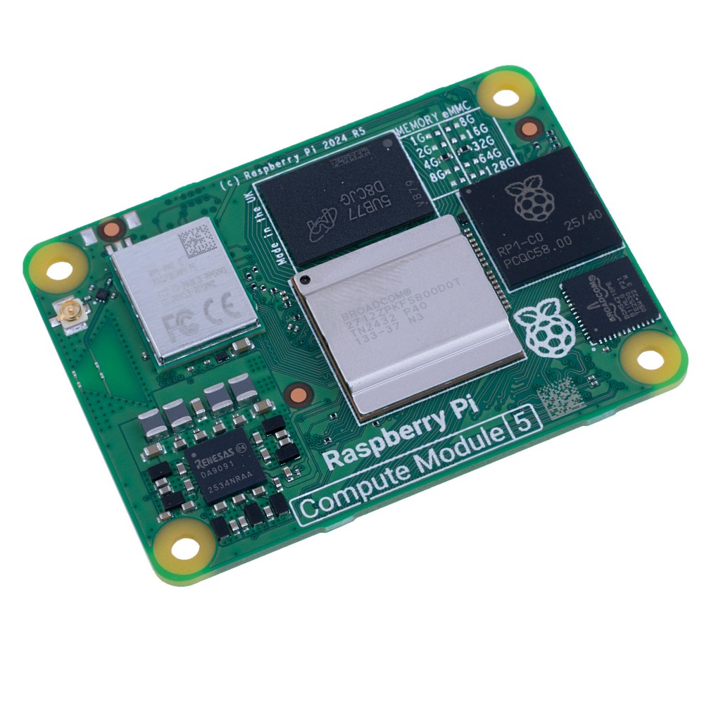 Raspberry Pi Compute Module 5 "CM5" 4ГБ RAM/32ГБ eMMC, Wi-Fi Raspberry Pi Compute Module 5 "CM5" 4ГБ RAM/32ГБ eMMC, Wi-Fi