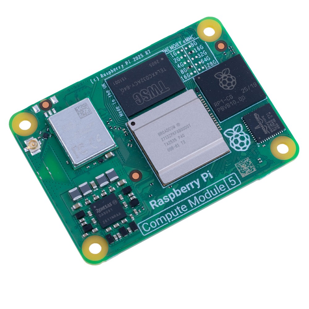 Raspberry Pi Compute Module 5 "CM5" 8GB RAM/16GB eMMC, Wi-Fi, CM5108016 Raspberry Pi Compute Module 5 "CM5" 8GB RAM/16GB eMMC, Wi-Fi, CM5108016