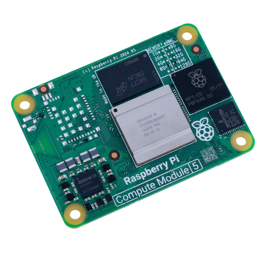 Raspberry Pi Compute module 5 "CM5", 8GB RAM/64GB eMMC, ohne Wi-Fi, CM5008064