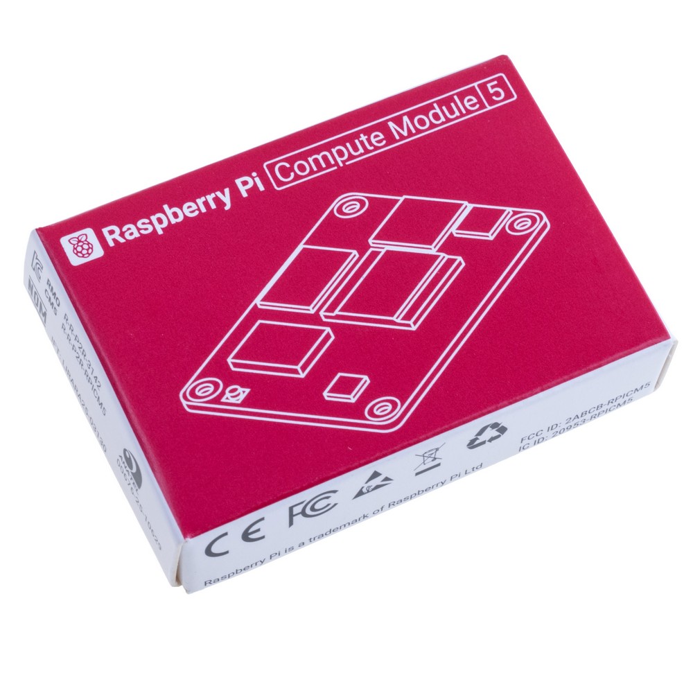 Raspberry Pi Compute Module 5 "CM5", 8GB RAM/LITE eMMC, Wi-Fi, CM5108000 Raspberry Pi Compute Module 5 "CM5", 8GB RAM/LITE eMMC, Wi-Fi, CM5108000