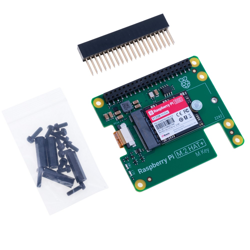 Erweiterungsmodul RASPBERRY PI HAT+ SSD Kit for Raspberry Pi 5 512GB SC1676 Erweiterungsmodul RASPBERRY PI HAT+ SSD Kit for Raspberry Pi 5 512GB SC1676
